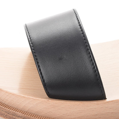 Chanel Calfskin Wood Buckle Mules 39 Black 10 of 13