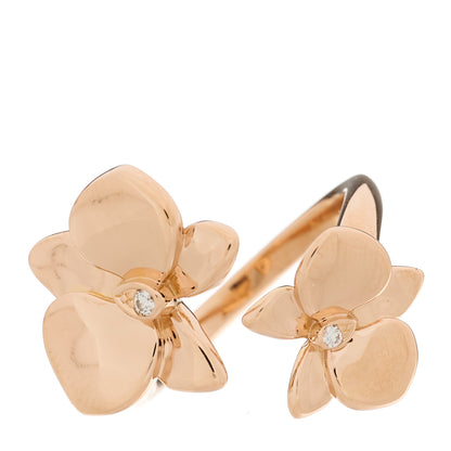 Cartier 18K Pink Gold Diamond Caresse D'Orchidees Par Cartier Ring 54 7 7 of 7