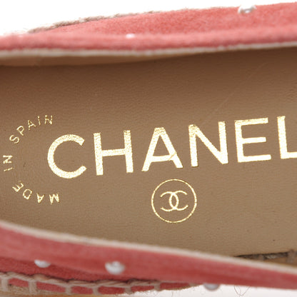 Chanel Suede Pearl CC Espadrilles 36 Pink 8 of 10