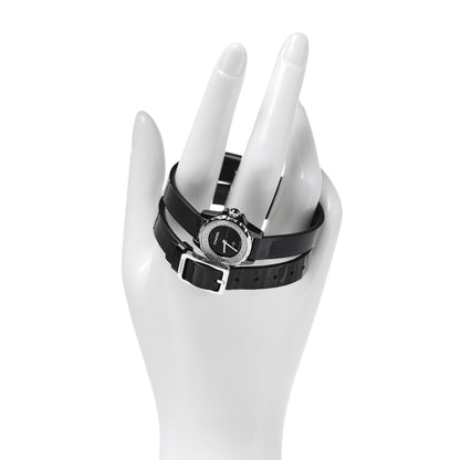 Chanel Stainless Steel Patent Calfskin Ceramic Diamond 19mm J12-XS Glove Watch Black 3 of 13