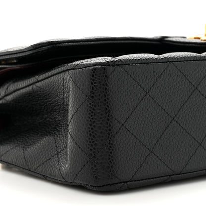 Chanel Caviar Quilted Medium Double Flap Black 10 of 11
