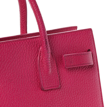 Saint Laurent Grained Calfskin Baby Sac De Jour Lipstick Fuchsia 13 of 14
