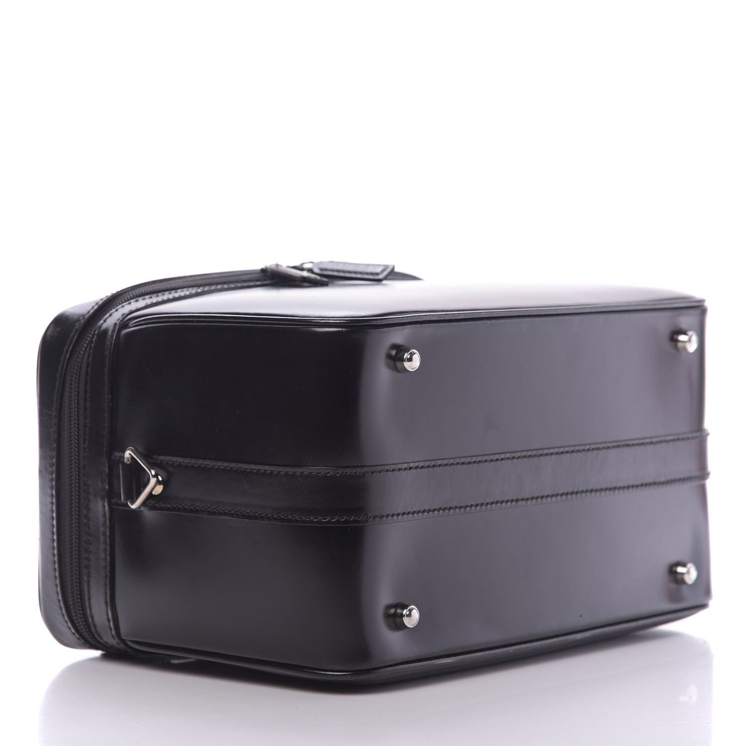 Gucci Patent Calfskin Bamboo Cosmetic Case Black 3 of 13
