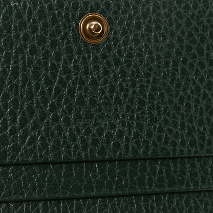 Gucci Calfskin Garden Bat Card Case Dark Green 6 of 7