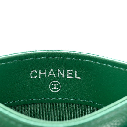 Chanel Caviar Quilted Card Holder Green 6 of 9