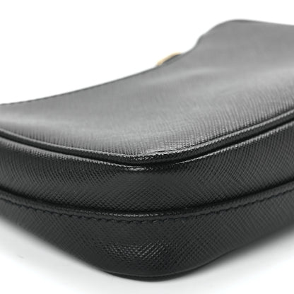 Prada Saffiano Lux Mini Shoulder Bag Black 12 of 14