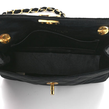 Chanel Satin Quilted Flap Black 5 of 13