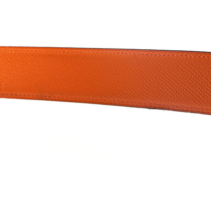 Hermes Epsom Reversible 38mm Belt Strap 110 44 Gris Etain Orange 7 of 7