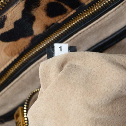 Prada Calf Hair Leopard Cavallino Double Zip Tote 3 of 11