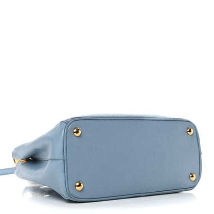 Prada Saffiano Small Galleria Double Zip Tote Aviazione 3 of 6