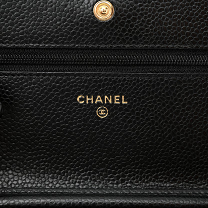 Chanel Caviar Quilted Wallet On Chain WOC Black 6 of 13
