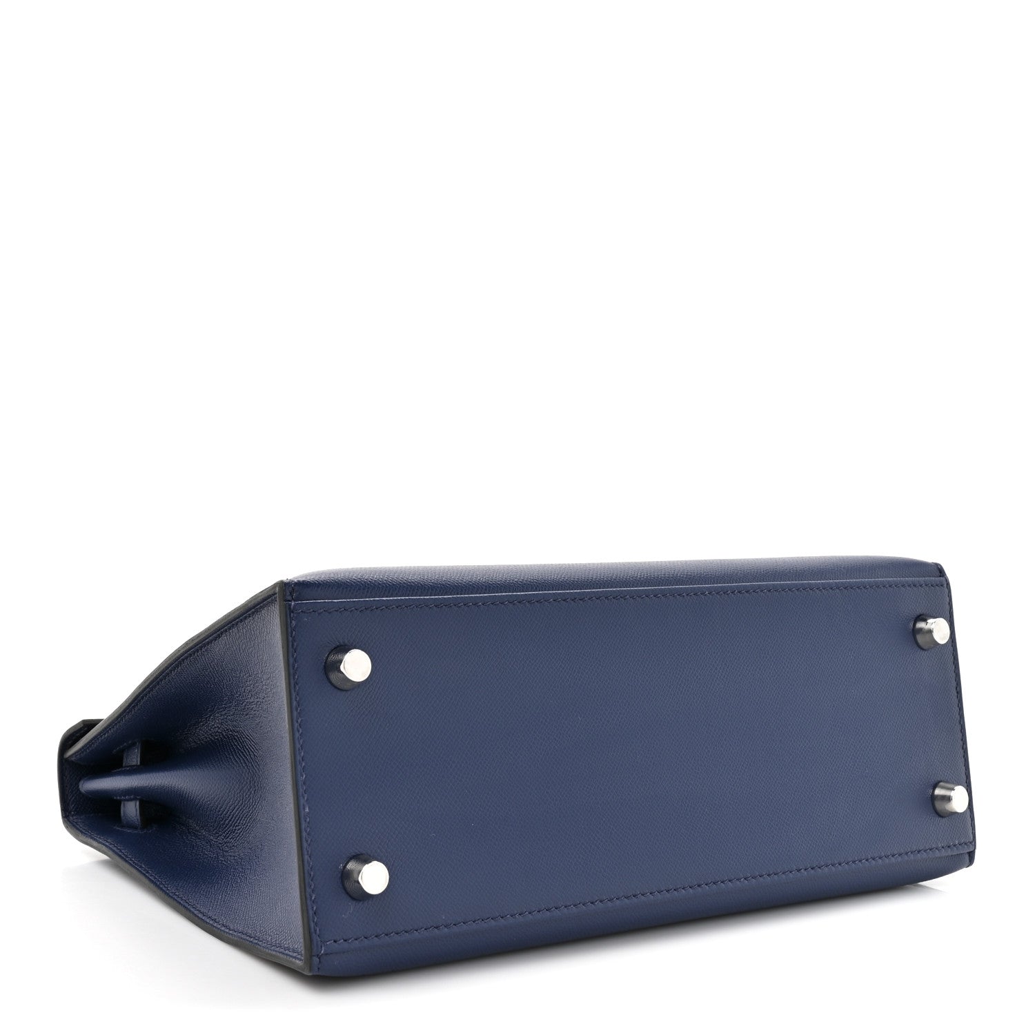 Hermes Madame Calfskin Kelly Sellier 25 Bleu Encre 4 of 13