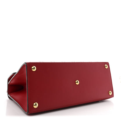 Gucci Guccissima Signature Small Padlock Top Handle Bag Hibiscus Red 4 of 12