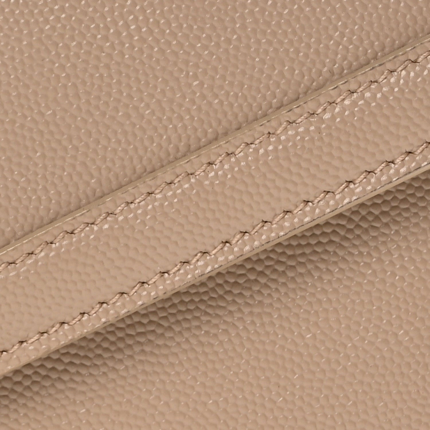 Saint Laurent Grain de Poudre Mini Classic Monogram Cassandra Top Handle Beige 7 of 9