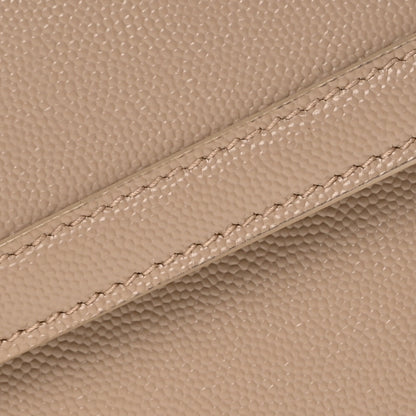Saint Laurent Grain de Poudre Mini Classic Monogram Cassandra Top Handle Beige 7 of 9