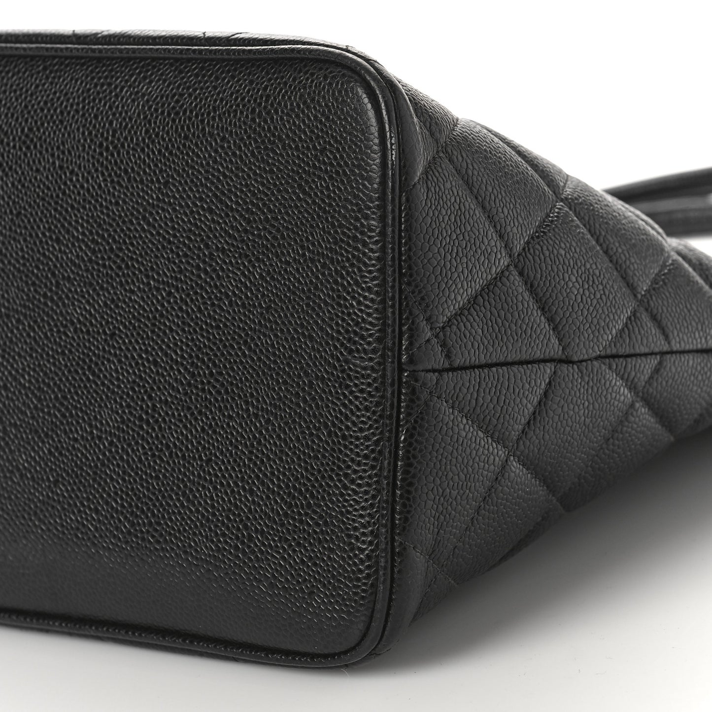 Caviar Quilted Medallion Tote Black