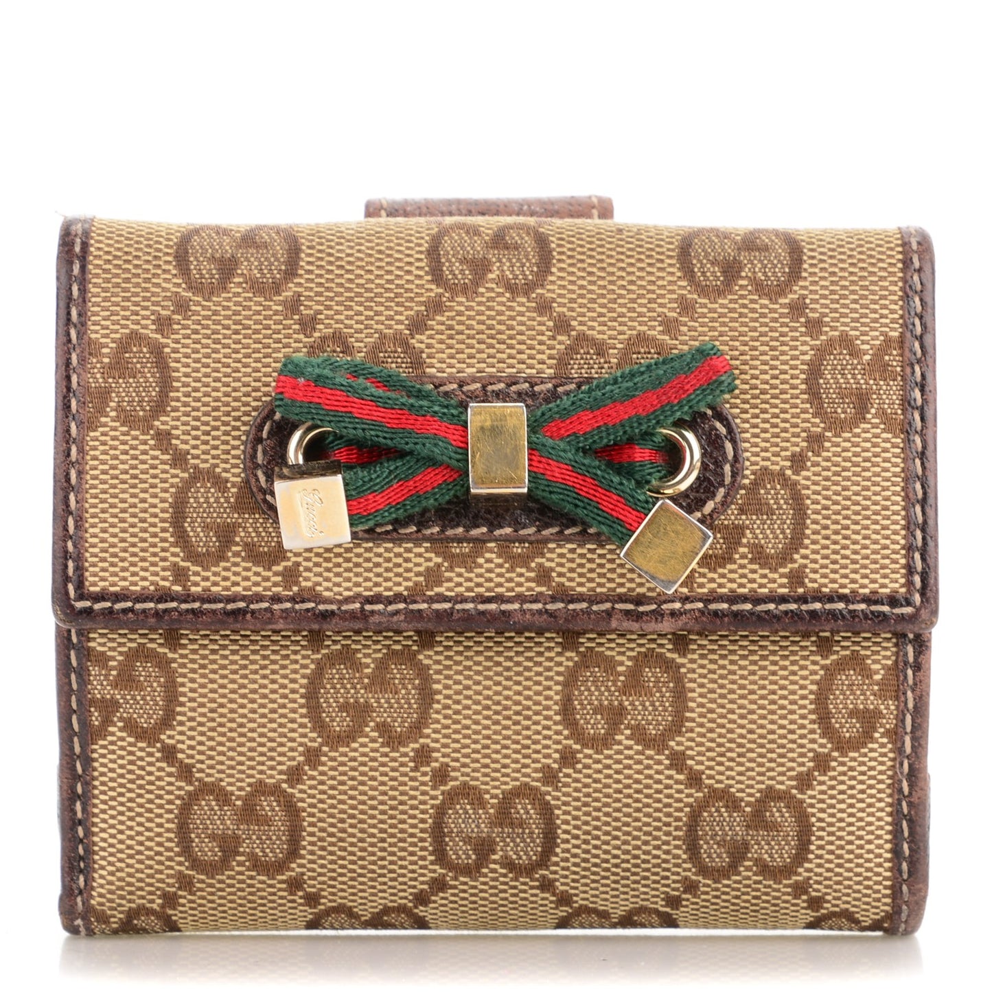 Monogram Princy Compact French Flap Wallet Brown