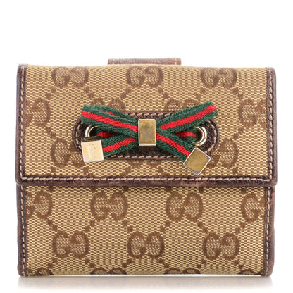 Gucci Monogram Princy Compact French Flap Wallet Brown 1 of 10