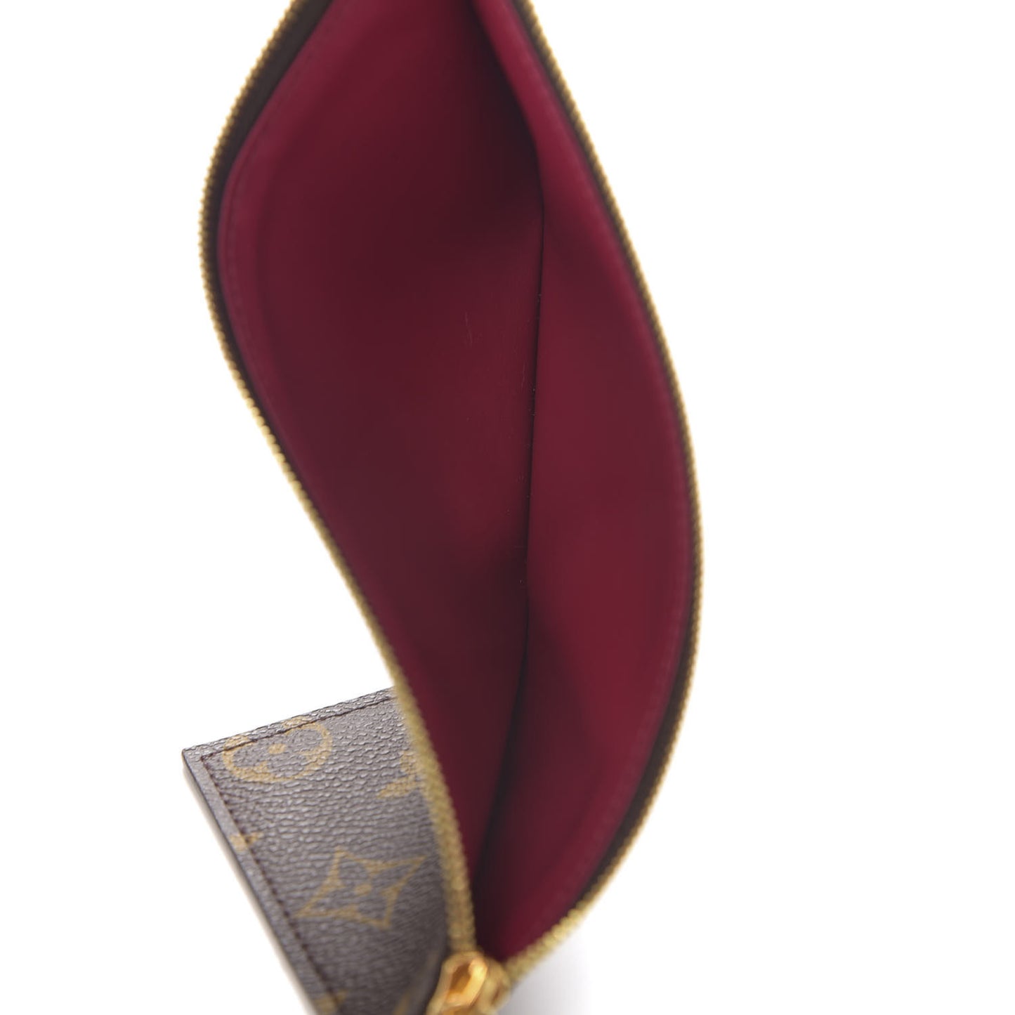 Monogram Felicie Chain Wallet Zippered Insert Fuchsia