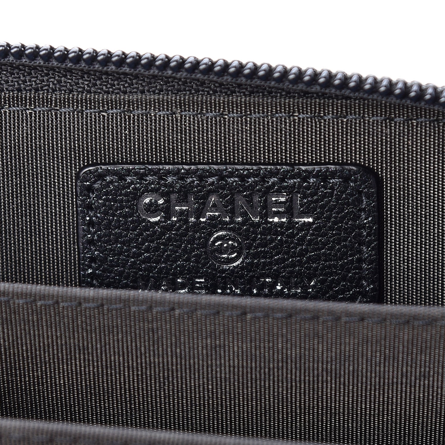 Chanel Iridescent Goatskin Quilted Boy Zip Around Coin Purse Wallet Black 6 of 8