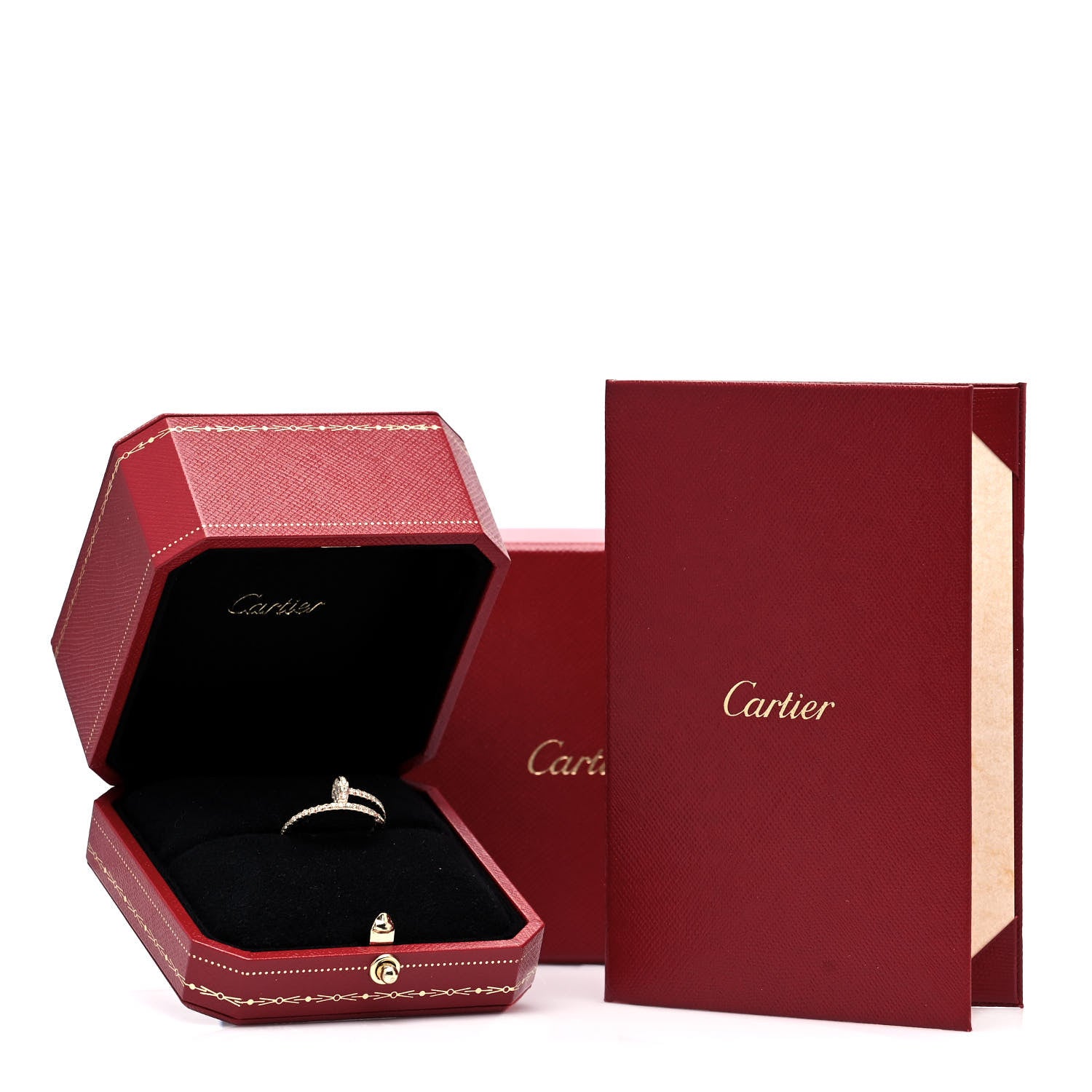 Cartier 18K Pink Gold Diamond Juste Un Clou Paved Ring 54 7 4 of 4