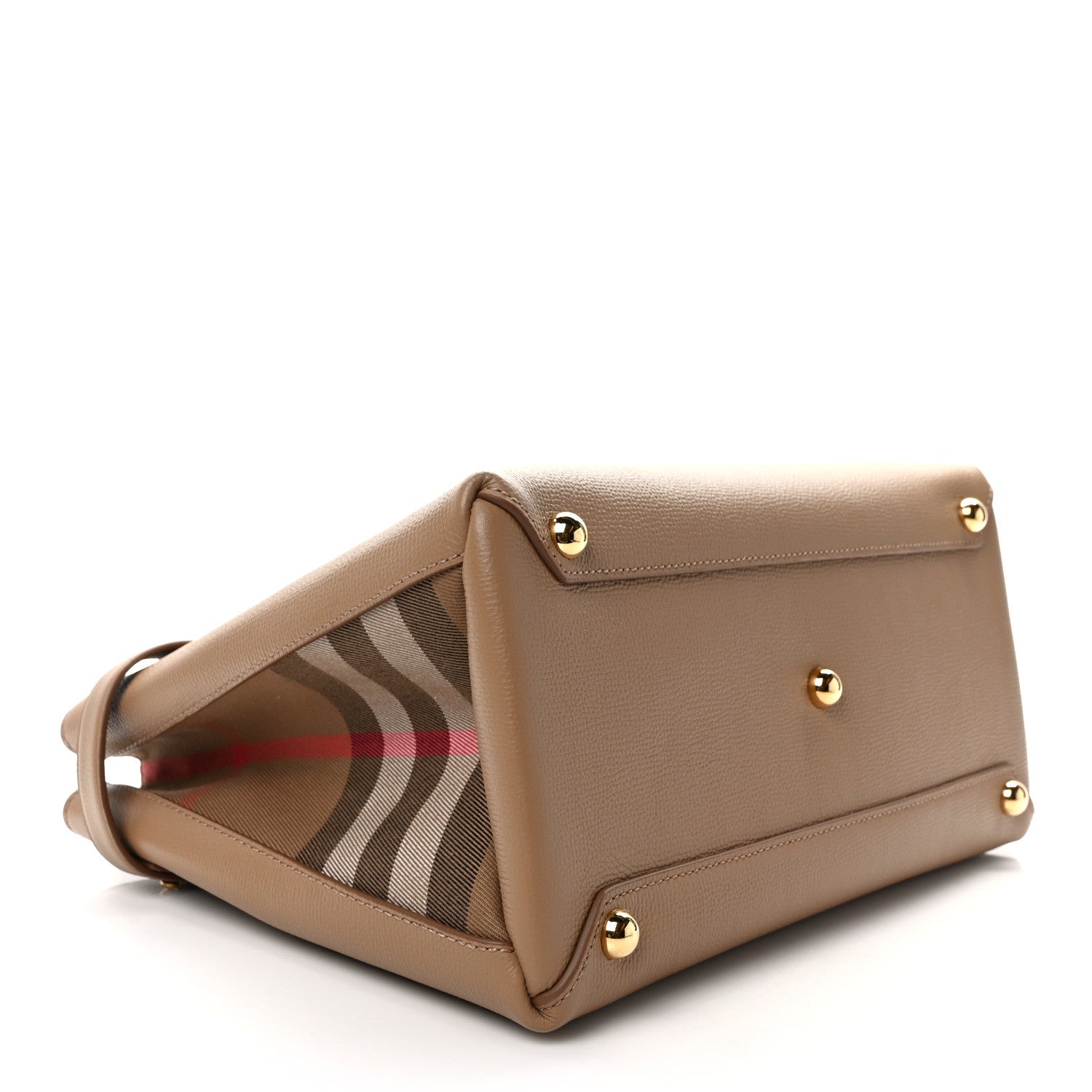 Burberry Derby Calfskin House Check Medium Banner Tote 4 of 10