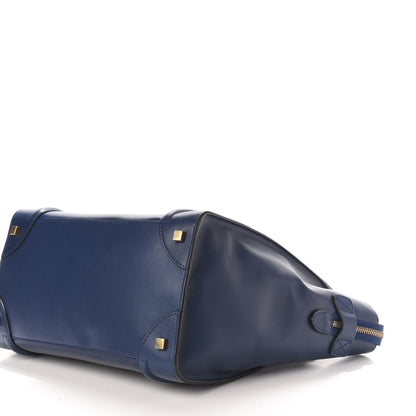 Celine Smooth Calfskin Mini Bi-Color Luggage Ocean Blue 9 of 12