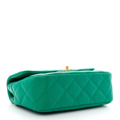 Chanel Caviar Quilted Sweetheart Flap Green 4 of 10