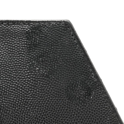 Saint Laurent Grain De Poudre Mixed Matelasse Triquilt Monogram Chain Wallet Black 10 of 10
