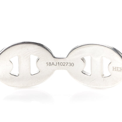 Hermes Sterling Silver MM Chaine d'Ancre Enchainee Cuff Bracelet SH 5 of 6
