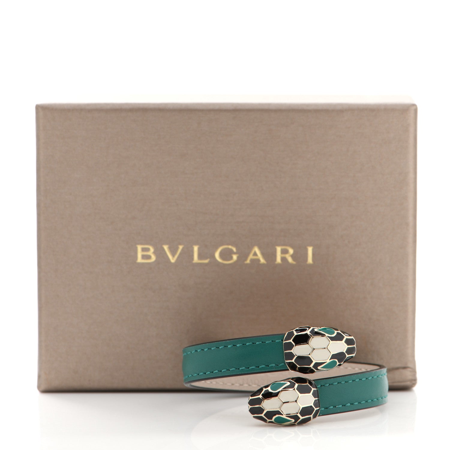 Bulgari Calfskin Serpenti Forever Bracelet Emerald Green 5 of 5