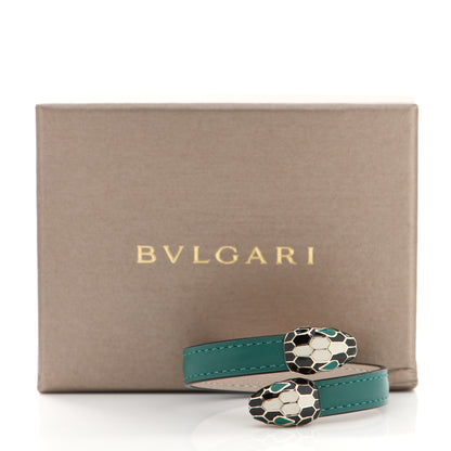 Bulgari Calfskin Serpenti Forever Bracelet Emerald Green 5 of 5