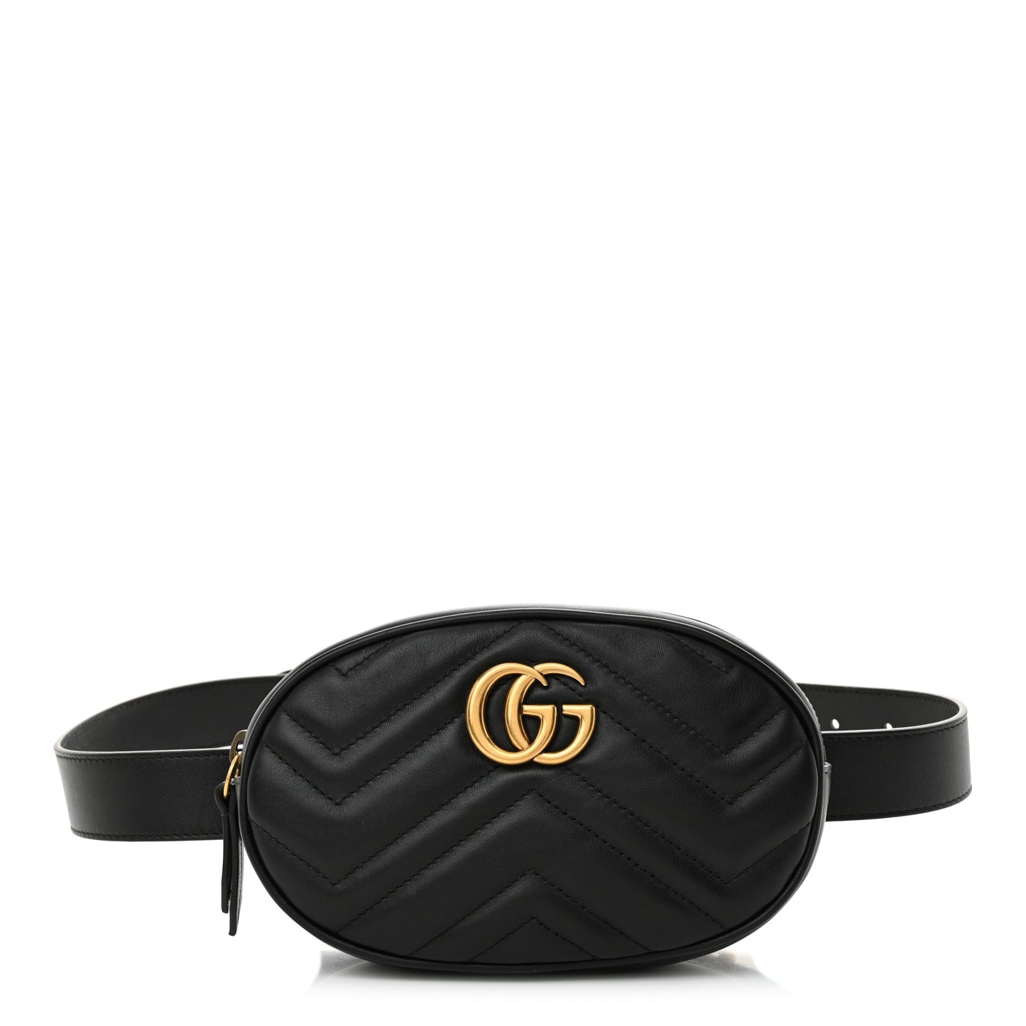 Calfskin Matelasse GG Marmont Belt Bag 85 34 Black