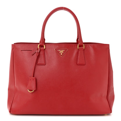 Prada Saffiano Lux Large Tote Fuoco 1 of 18