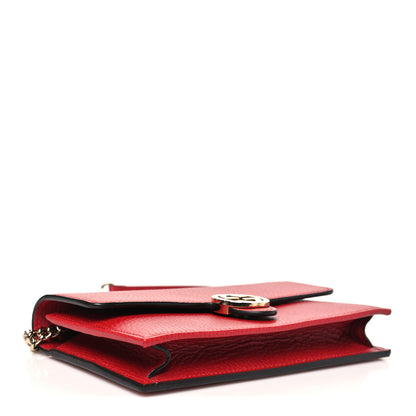 Gucci Dollar Calfskin Interlocking G Chain Wallet Red 4 of 9
