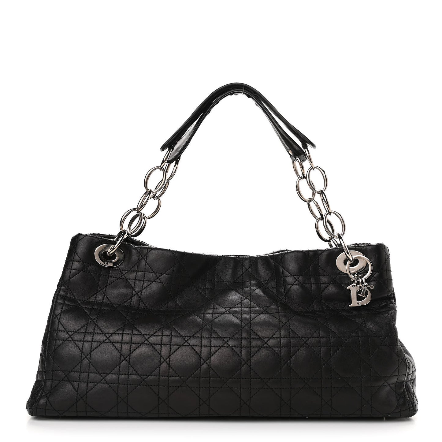 Lambskin Cannage Lady Dior Shoulder Bag Black