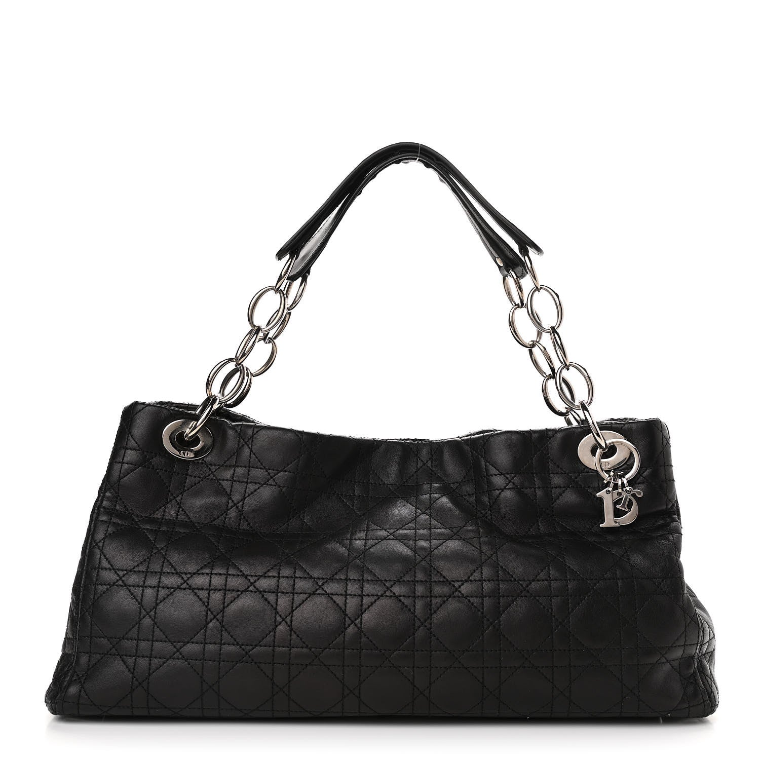 Christian Dior Lambskin Cannage Lady Dior Shoulder Bag Black 1 of 14