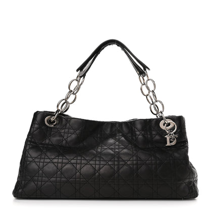 Christian Dior Lambskin Cannage Lady Dior Shoulder Bag Black 1 of 14