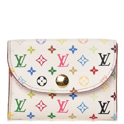 Louis Vuitton Monogram Multicolor Business Card Holder White Litchi 1 of 7