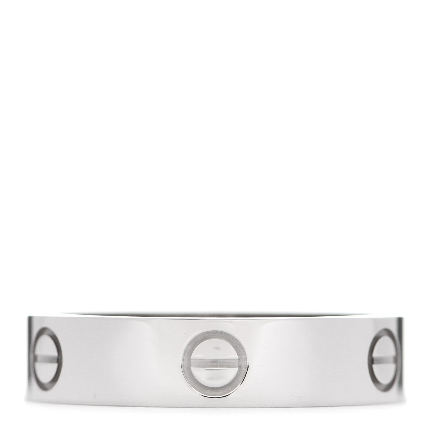 Cartier 18K White Gold 5.5mm LOVE Ring 68 12.25 1 of 5