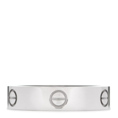 Cartier 18K White Gold 5.5mm LOVE Ring 68 12.25 1 of 5