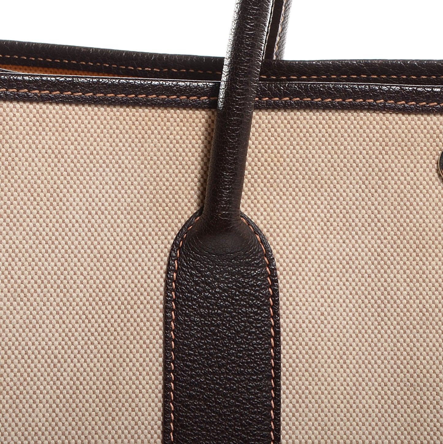 Toile Leather Garden Party Tote 36 MM Brown
