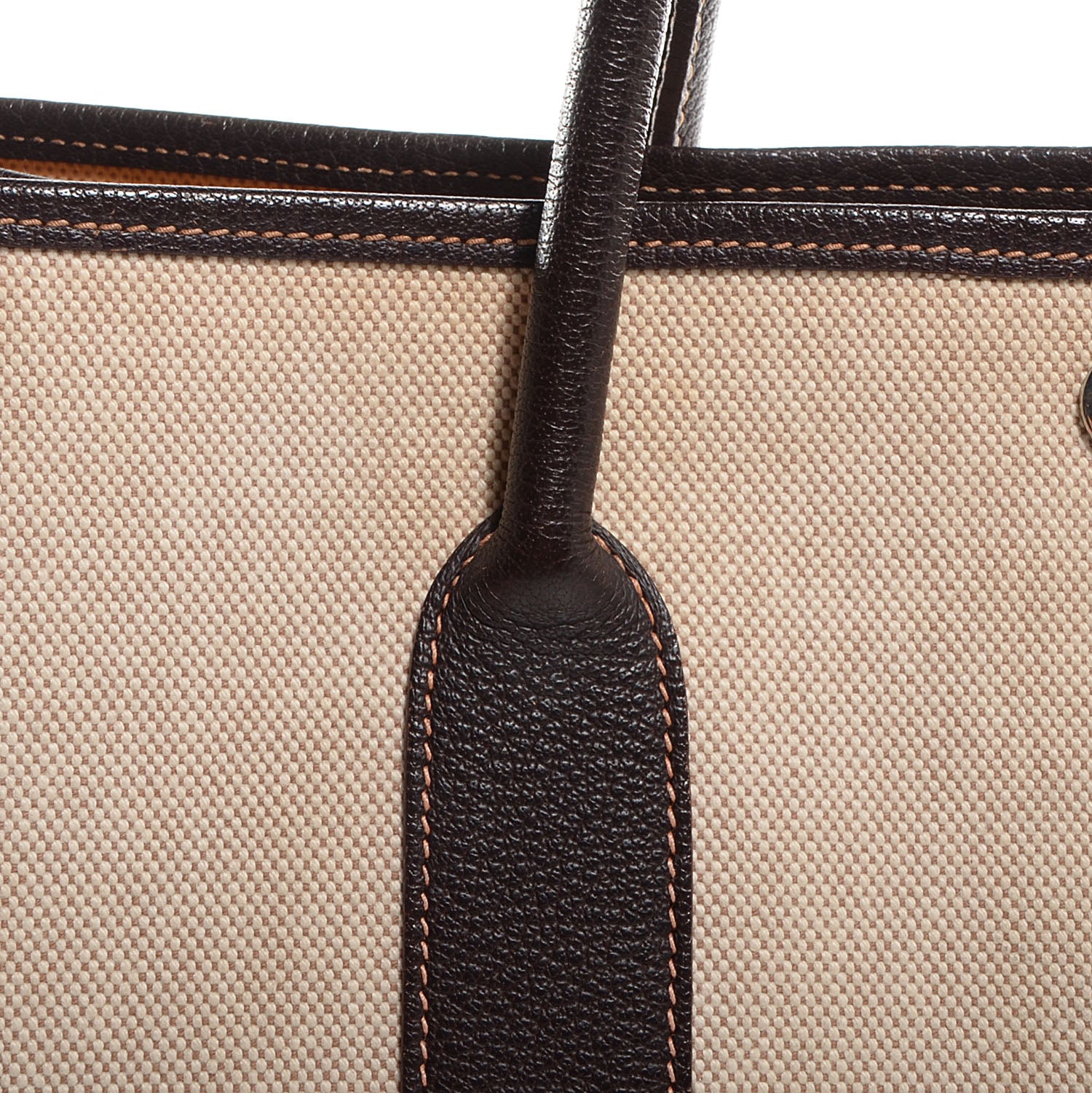 Hermes Toile Leather Garden Party Tote 36 MM Brown 10 of 10
