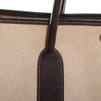Hermes Toile Leather Garden Party Tote 36 MM Brown 10 of 10