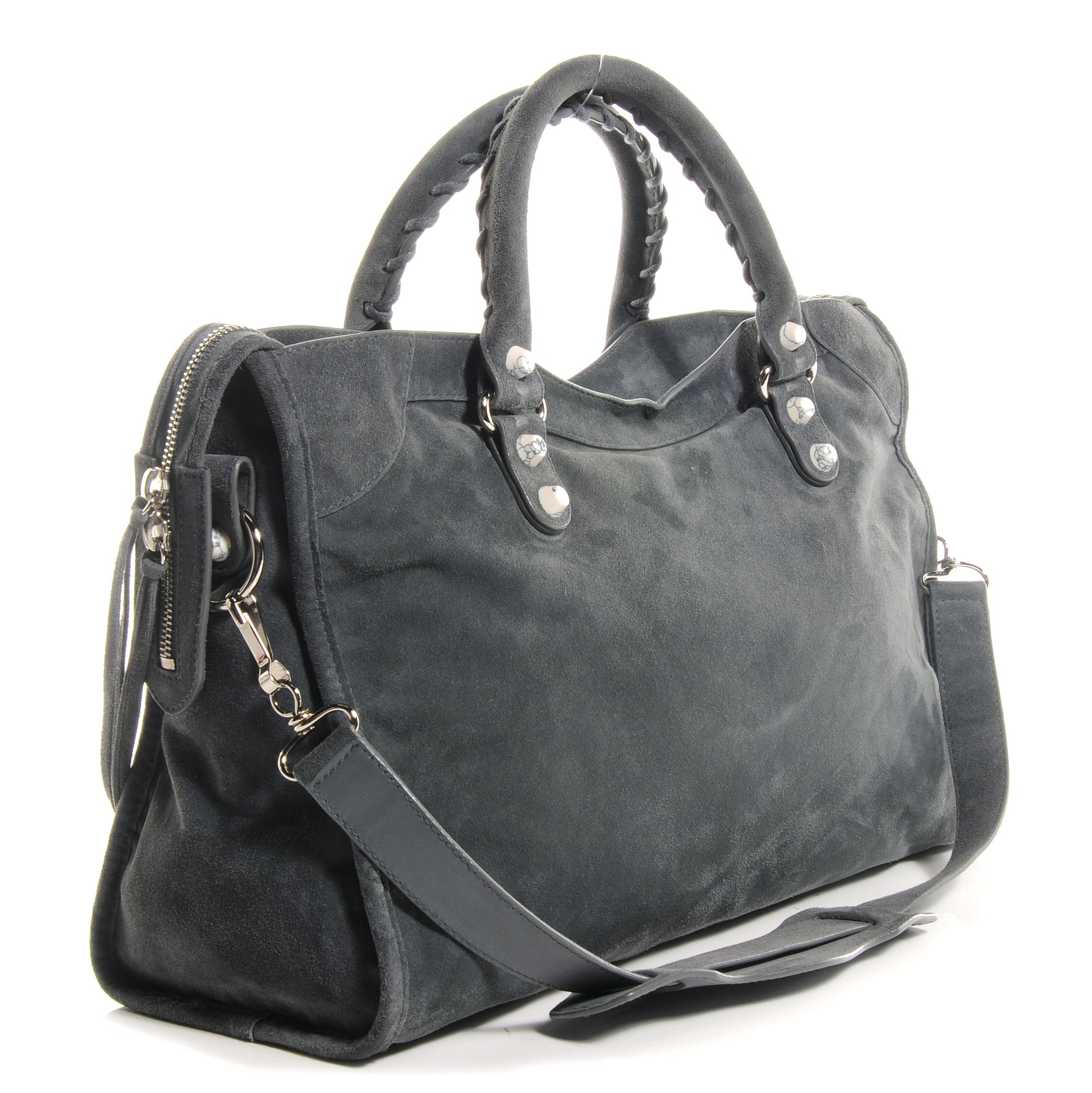 Balenciaga Baby Daim Suede Marble Hardware City Grey 3 of 9