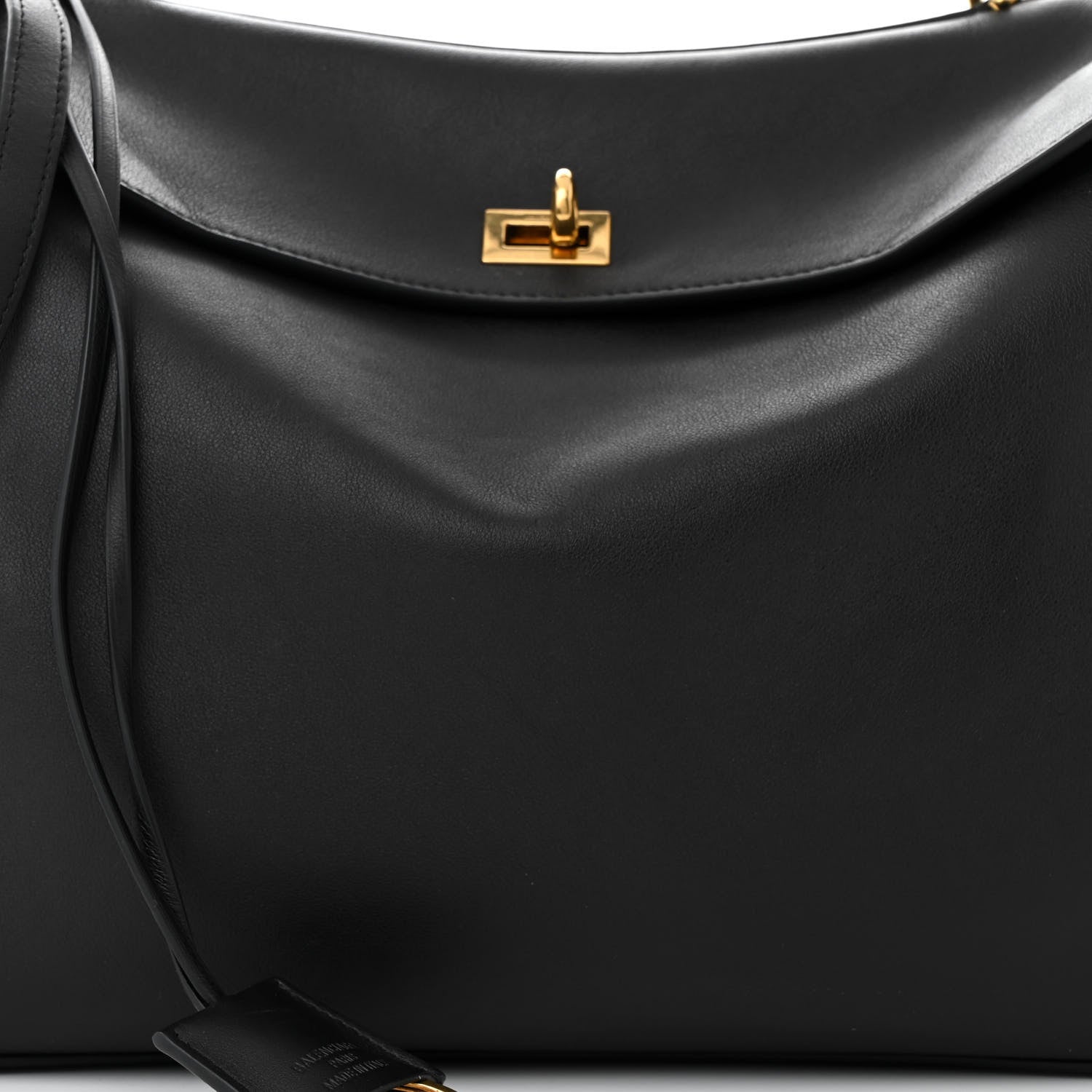 Balenciaga Natural Smooth Calfskin Medium Rodeo Top Handle Handbag Black 10 of 12