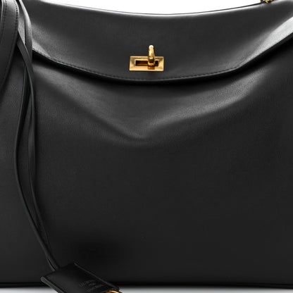 Balenciaga Natural Smooth Calfskin Medium Rodeo Top Handle Handbag Black 10 of 12