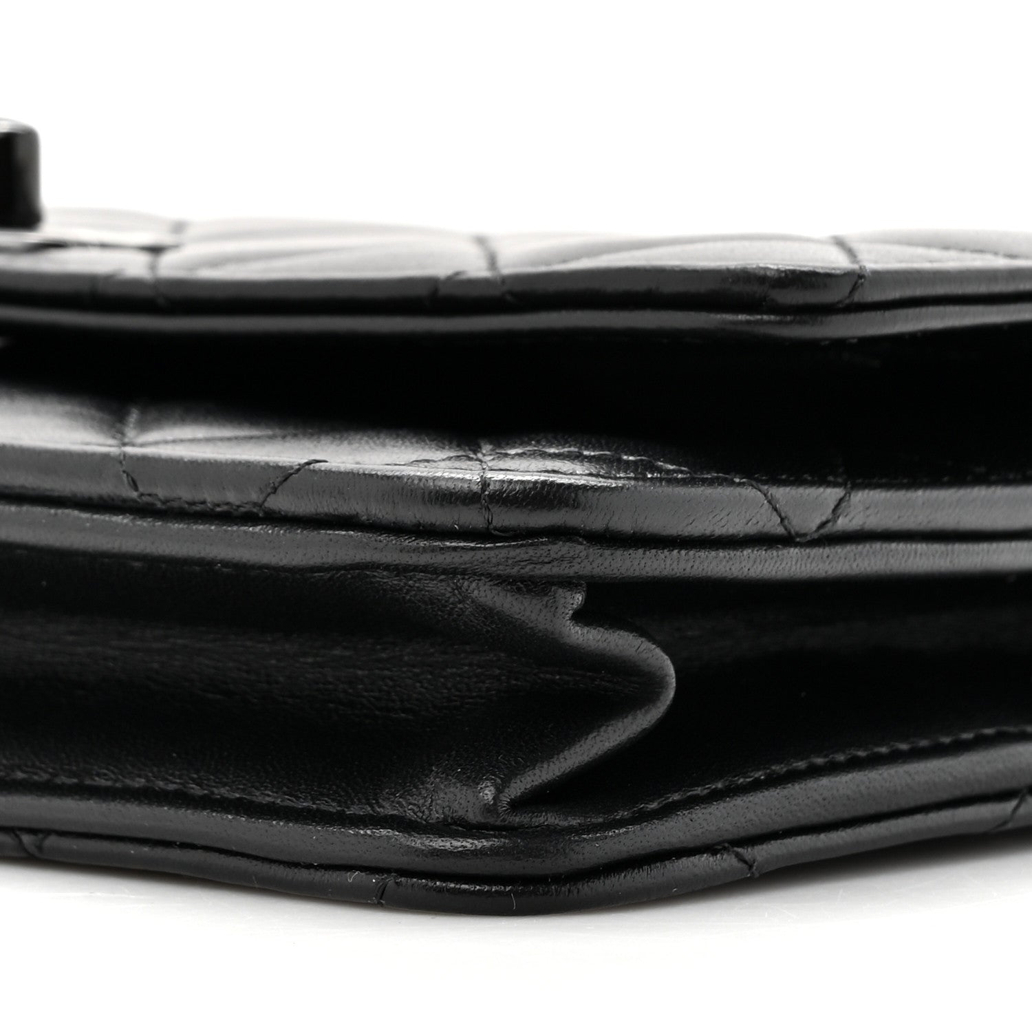 Chanel Lambskin Quilted Trendy CC Wallet On Chain WOC So Black 10 of 11