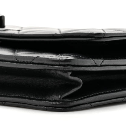Chanel Lambskin Quilted Trendy CC Wallet On Chain WOC So Black 10 of 11