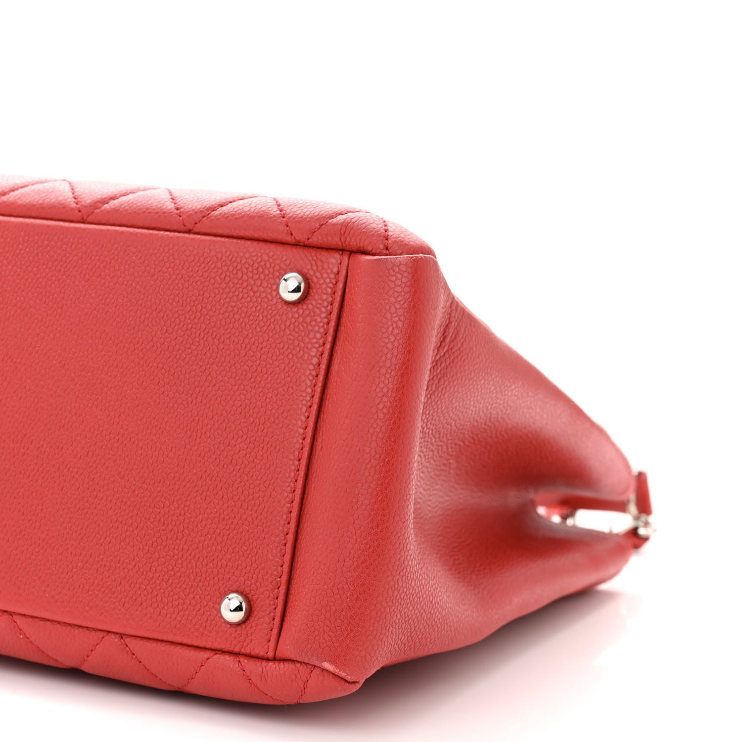 Chanel Caviar Quilted XL Grand Shopping Tote GST Red 10 of 12